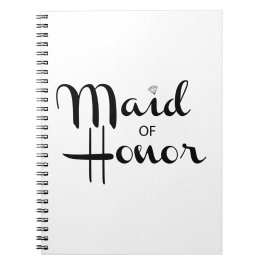 Maid of Honor Retro Script Notitieboek (Voorkant)