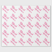 Maid of Honor Retro Script Pink Cadeaupapier (Vlak)