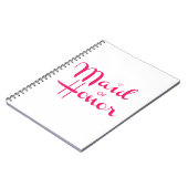 Maid of Honor Retro Script Pink Notitieboek (Linkerzijde)