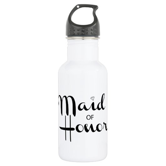 Maid of Honor Retro Script Waterfles (Voorkant)