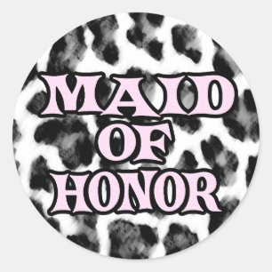 Maid of Honor Ronde Sticker
