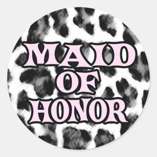 Maid of Honor Ronde Sticker (Voorkant)
