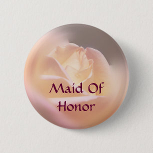Maid of Honor Roos Flower Button