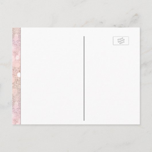 Maid of Honor -  roze bokeh-lampen Uitnodiging Briefkaart (Achterkant)