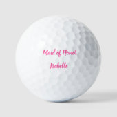 Maid of Honor roze Custom Name Gifts Wedding Golfballen (Voorkant)