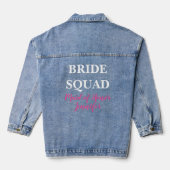 Maid of Honor Roze Custom Wedding Bachelorette Denim Jacket (Achterkant)