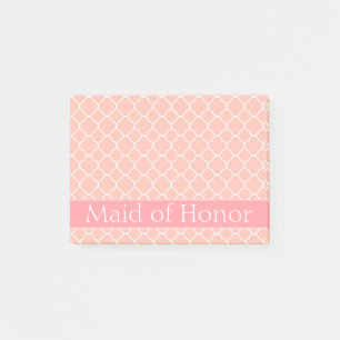 Maid of Honor Roze en Wit Post-it® Notes