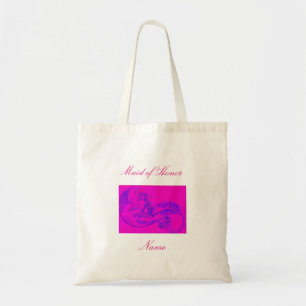 Maid of Honor roze golvende zeemeermin Tote Bag