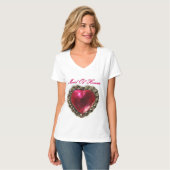 Maid of Honor roze hart T-shirt (Voorkant volledig)