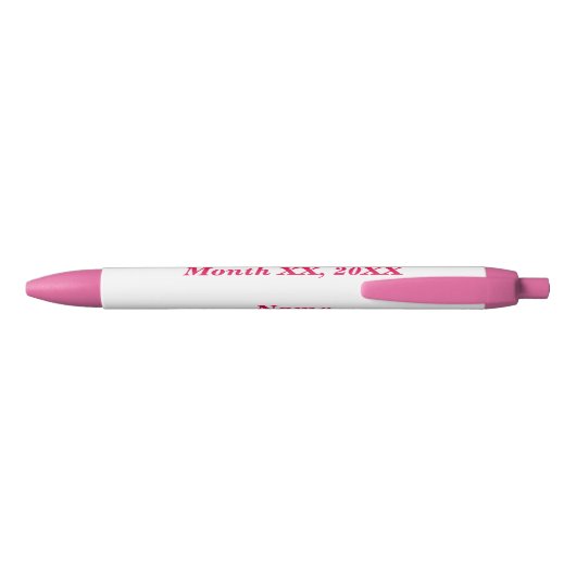 Maid of Honor Roze Mustache Pen (Achterkant)