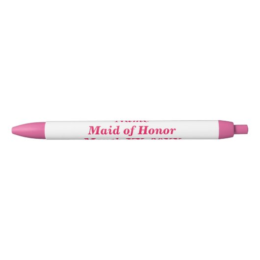 Maid of Honor Roze Mustache Pen (Voorkant)