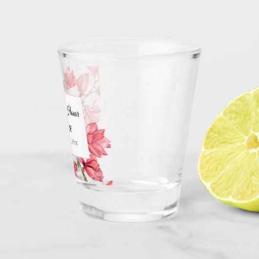 Maid of Honor Roze Witte Huwelijk Shot Glas (Rechts)