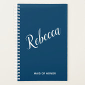 Maid of Honor Rustic Floral Navy Wedding Planner (Voorkant)
