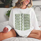Maid of Honor Sage Green Matching Bridal Party Trui