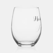 Maid of Honor Script Custom Name Gifts Bruiloft Wijnglas Zonder Voet (Rechts)