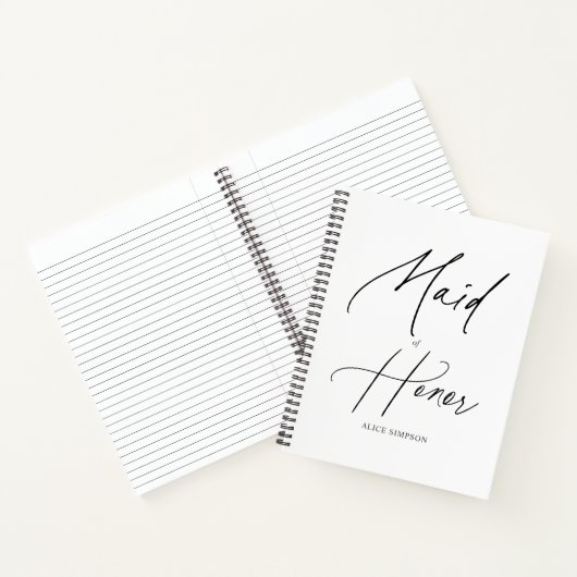 Maid of Honor Script Handwriting Notitieboek (Binnen)