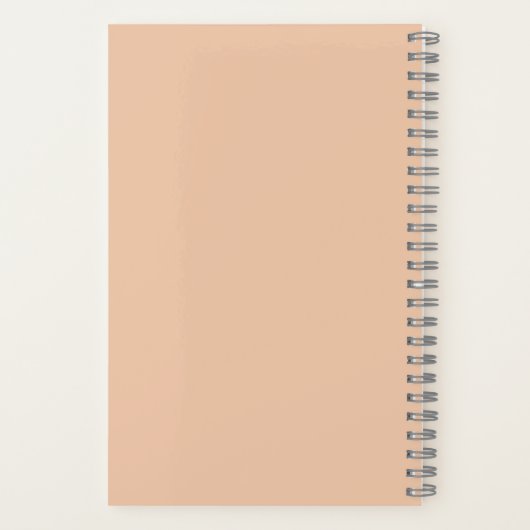 Maid of Honor Simple Minimalist Modern Name Peach Notitieboek (Achterkant)