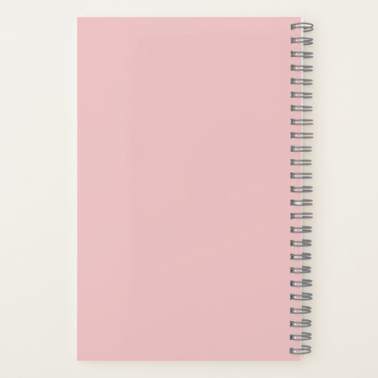 Maid of Honor Simple Minimalist Modern Name Pink Notitieboek (Achterkant)