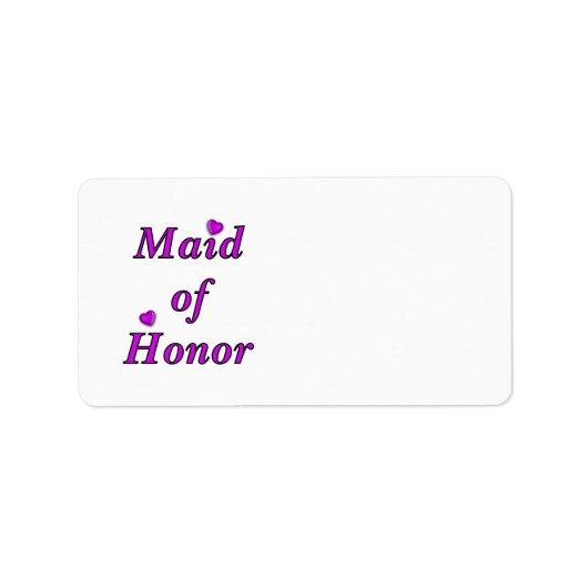 Maid of Honor Simply Love Etiket (Voorkant)