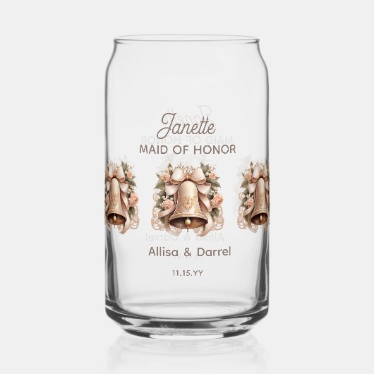 Maid of Honor Soda Glass Blikvorm Glas (Achterkant)