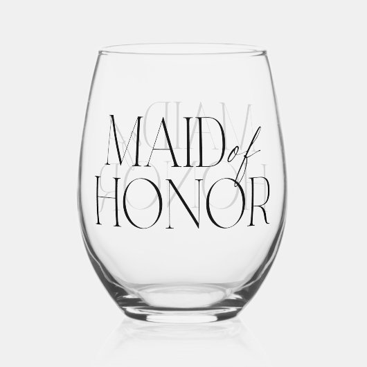 Maid of Honor Stemless Wijnglas Wijnglas Zonder Voet (Voorkant)