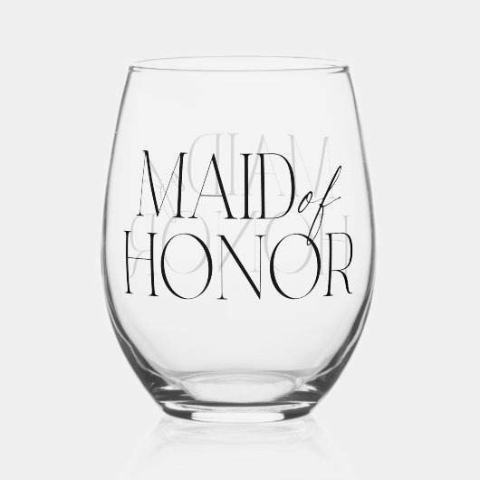 Maid of Honor Stemless Wijnglas Wijnglas Zonder Voet (Achterkant)