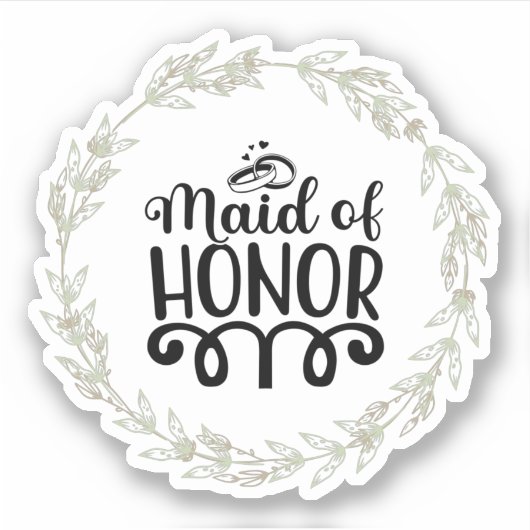 Maid of Honor Sticker (Voorkant)