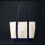 Maid of Honor Tas<br><div class="desc">Canvas tas weergegeven in natuurlijk / marineblauw met tekst; Maid of Honor. Pas dit object aan of koop zoals het is.</div>