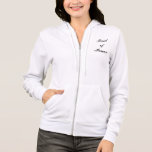 "Maid of Honor / Team Bride" Fleece Hoodie<br><div class="desc">Deze American Apparel Hoodies zullen zo leuk zijn voor vrijgezellenfeesten,  enz. "Maid of Honor" op de voorkant en "Team Bride" op de achterkant. Je kunt het veranderen om te zeggen wat je wilt.</div>