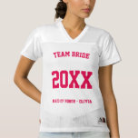 Maid of Honor Team Bride Sports Letters Dames Football Jersey<br><div class="desc">Maid of Honor - Bridesmaid Team Bride Sports Letters Football Jersey</div>