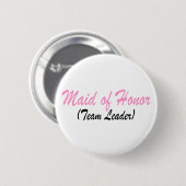 Maid of Honor (teamleider) Ronde Button 5,7 Cm (Voorkant /achterkant)