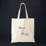 Maid of Honor Tote Bag<br><div class="desc">Dit is een Maid of Honor canvas tas. Deze gepersonaliseerde naam monogram schattige  canvas tas is het beste cadeauidee voor bruid en bruidsmeisje op bruiloften. Het is een geweldige accessoire voor uw bruidsmeisjes en ideaal voor het ronddragen van al die partijplannen.</div>