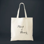 Maid of Honor Tote Bag<br><div class="desc">Dit is een Maid of Honor canvas tas. Deze gepersonaliseerde naam monogram schattige  canvas tas is het beste cadeauidee voor bruid en bruidsmeisje op bruiloften. Het is een geweldige accessoire voor uw bruidsmeisjes en ideaal voor het ronddragen van al die partijplannen.</div>