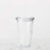 Maid of Honor Tropische palmbladeren Bachlorette Acryl Drinkbeker (Rechts)