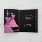 Maid of Honor Uitnodiging - Roze jurken (Binnen)
