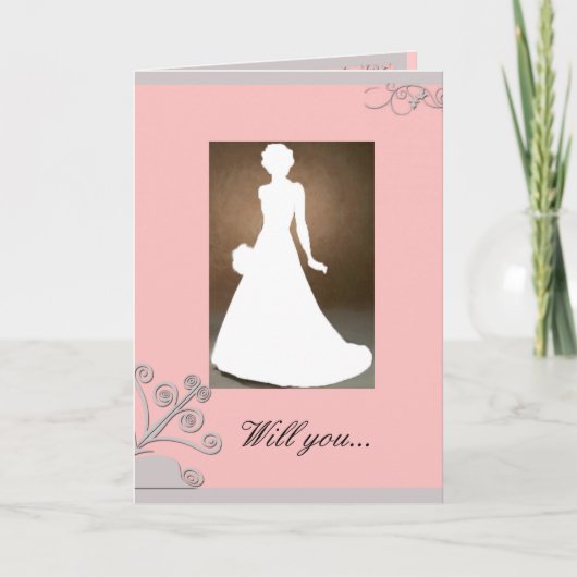 Maid of Honor uitnodigingskaart (Voorkant)