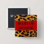 Maid of Honor Vierkante Button 5,1 Cm (Voorkant /achterkant)