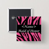 Maid of Honor Vierkante Button 5,1 Cm (Voorkant /achterkant)