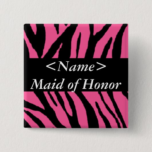 Maid of Honor Vierkante Button 5,1 Cm (Voorkant)