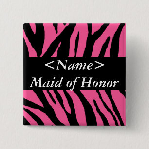 Maid of Honor Vierkante Button 5,1 Cm