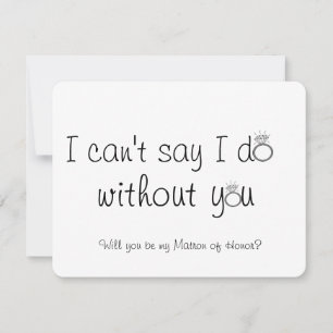 Maid of Honor-voorstel Bedankkaart