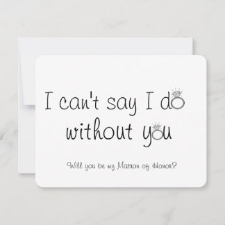 Maid of Honor-voorstel Bedankkaart