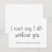 Maid of Honor-voorstel Bedankkaart (Voorkant / Achterkant)