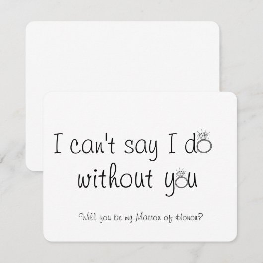 Maid of Honor-voorstel Bedankkaart (Voorkant / Achterkant)