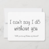 Maid of Honor-voorstel Bedankkaart (Voorkant)