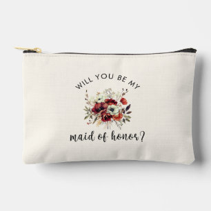 Maid of Honor Voorstel Bloemen Make-up Bag Etui