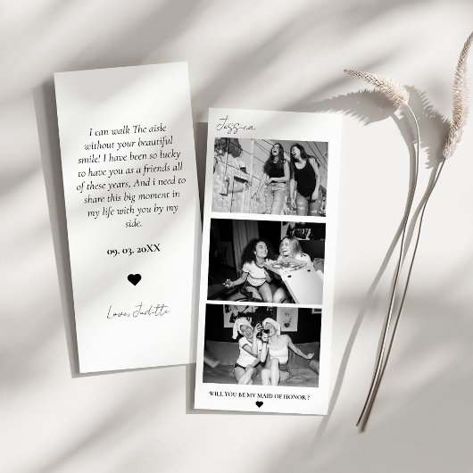 Maid of Honor Voorstel Fotostrip Fotocabine Save The Date