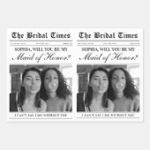 Maid of Honor-voorstel krant Bloemenboeket Inpakpapier Vel (Voorkant 2)