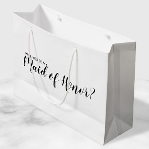 Maid of Honor Voorstel Modern Voorstel Groot Cadeauzakje