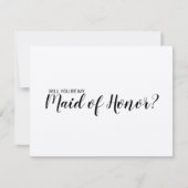 Maid of Honor Voorstel Rustiek Kraft Papier Kaart (Voorkant)